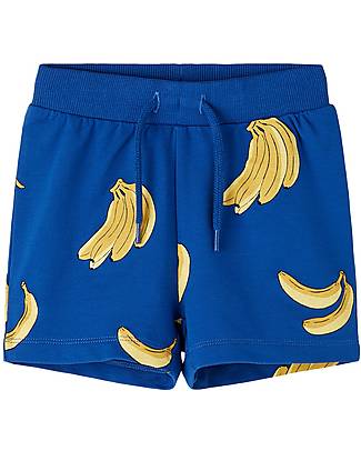 Name it Pantaloni Corti Felpati - Blu - Surf the Web - in Cotone Pantaloni Corti